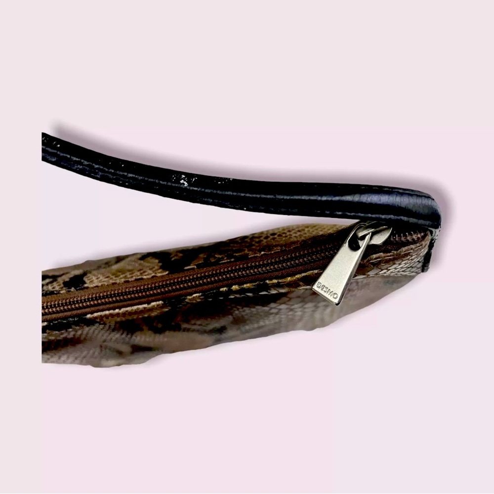 Desmo Leather Python Print Handbag - image 6